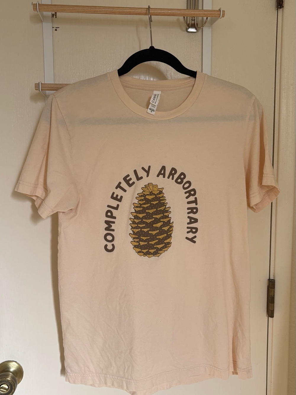Completely Arbortrary Pinecone Graphic Tee - Light Tan/ Cream